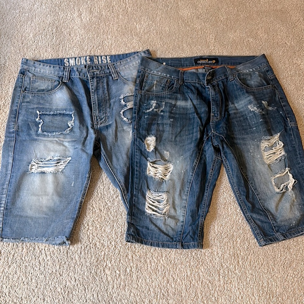 Men's distressed denim